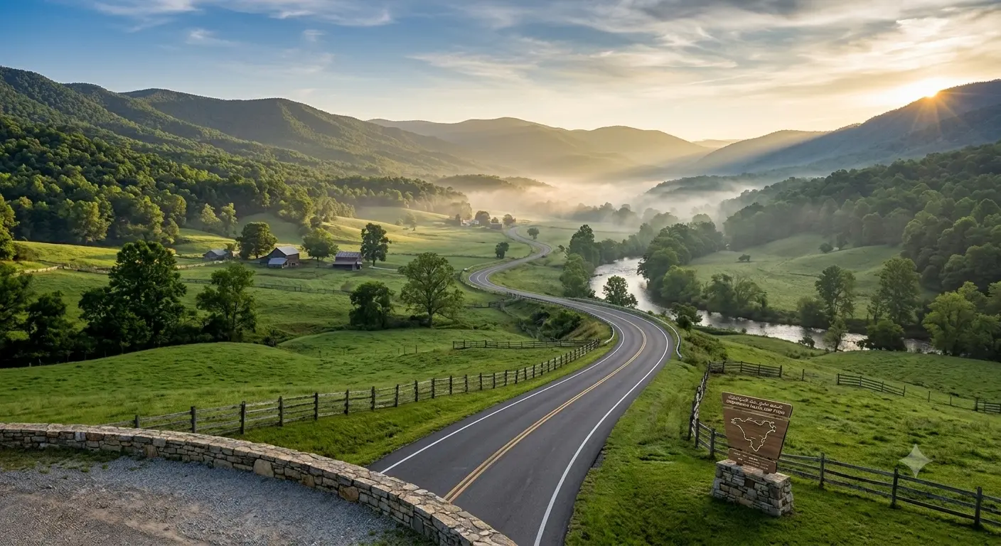 Route 42 Bath and Highland Counties motorcycle guide showing a smooth scenic backroad through Virginia mountain valleys.